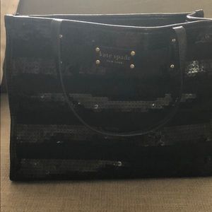 Black sequin Kate Spade purse